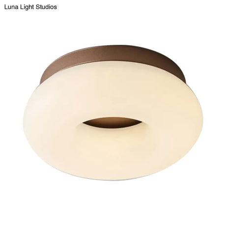 Minimal Grey/Coffee Led Ceiling Mount Light - Modern Acrylic Shade Corridor Flushmount