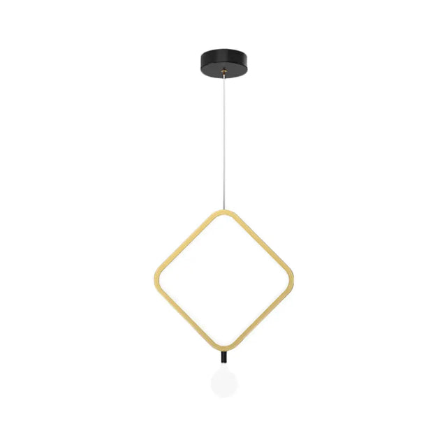 Minimal Aluminum Led Pendant Lamp With Milk Glass Shade - Warm/White Light