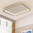 Minimalist Acrylic Black Led Flush Mount Fixture - Rectangular Frame / 15.5’ Third Gear