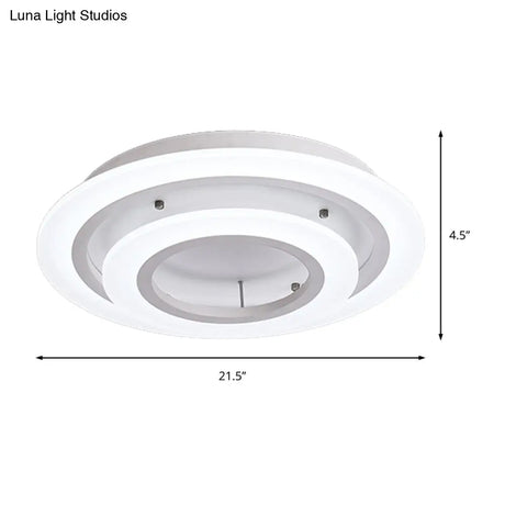 Minimalist Acrylic Flush Mount Led Ceiling Lamp - Multi-Layer 2/3/4-Head Warm/White Light