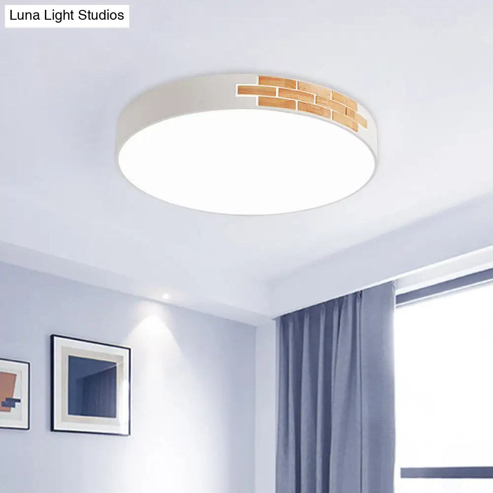 Minimalist Acrylic Led Flush Mount Lamp For Living Room - Gray/White/Pink