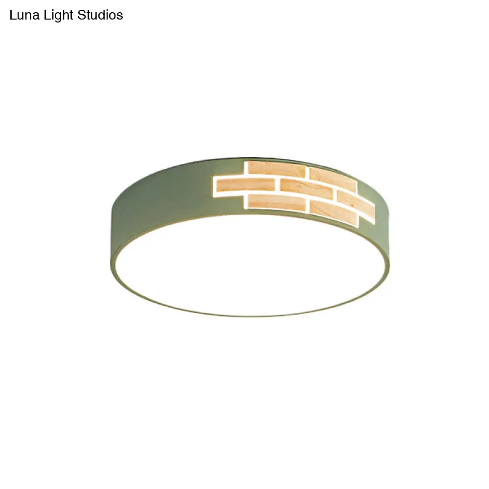 Minimalist Acrylic Led Flush Mount Lamp For Living Room - Gray/White/Pink