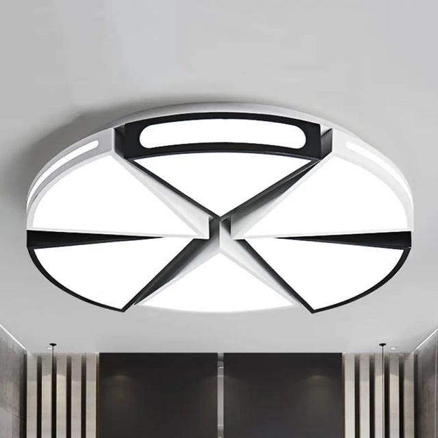 Minimalist Acrylic Triangle Flush Light With Warm/White Led