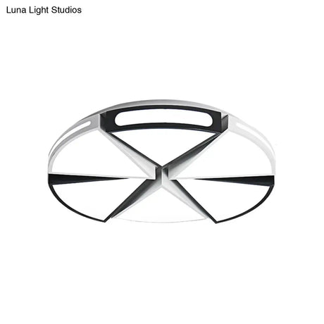 Minimalist Acrylic Triangle Flush Light With Warm/White Led
