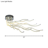 Minimalist Aluminum Led Ceiling Light In Warm/White