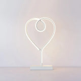 Minimalist Aluminum Led Table Light For Living Room With Line Art Night Lighting White / 3 Color