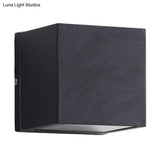 Minimalist Aluminum Wall Sconce With Led Flush Mount For Corridors - Black Small/Large Sizes