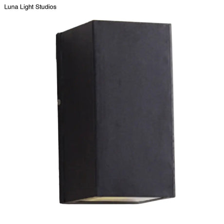 Minimalist Aluminum Wall Sconce With Led Flush Mount For Corridors - Black Small/Large Sizes