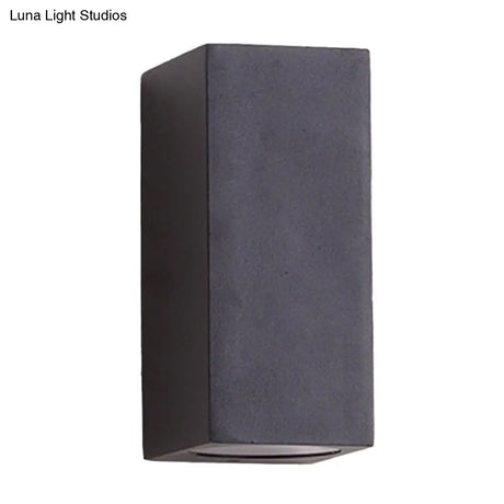 Minimalist Aluminum Wall Sconce With Led Flush Mount For Corridors - Black Small/Large Sizes