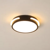 Minimalist Black Acrylic Led Flush Mount Ceiling Light For Corridors / Warm Round