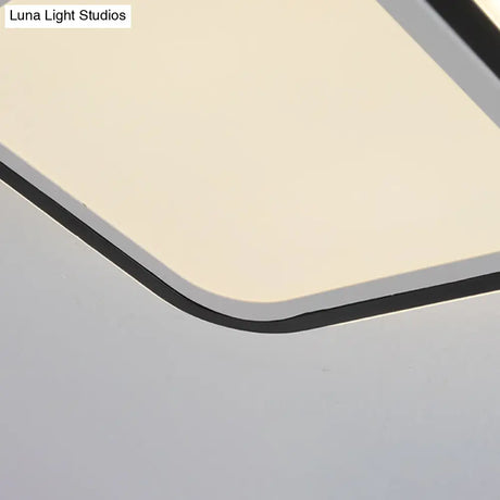 Minimalist Black Led Corridor Ceiling Flush Light With Versatile Metal Shade In White/3 Color