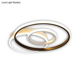 Minimalist Black & White Ceiling Light With Integrated Led - Warm/White - Multiple Sizes