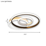 Minimalist Black & White Ceiling Light With Integrated Led - Warm/White - Multiple Sizes