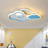 Minimalist Blue Cloud Led Ceiling Mount: Bedroom Fixture