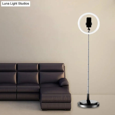 Minimalist Circular Metal Usb Vanity Lamp With Led Fill Light For Mobile Phone Holder -