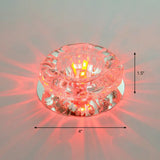 Minimalist Clear Led Flush Mount Fixture For Hallway - Floral Crystal Lighting / Red