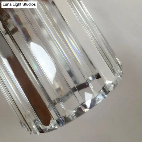 Minimalist Crystal Wall Lamp With Chrome Backplate & 1 Light