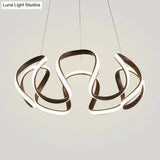Minimalist Flower Chandelier: Acrylic Led Pendant Light For Living Room