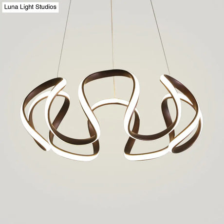 Minimalist Flower Chandelier: Acrylic Led Pendant Light For Living Room