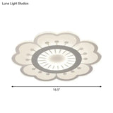 Minimalist Flush Mount Led Ceiling Lamp In White With Ultrathin Design & Acrylic Finish