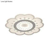 Minimalist Flush Mount Led Ceiling Lamp In White With Ultrathin Design & Acrylic Finish