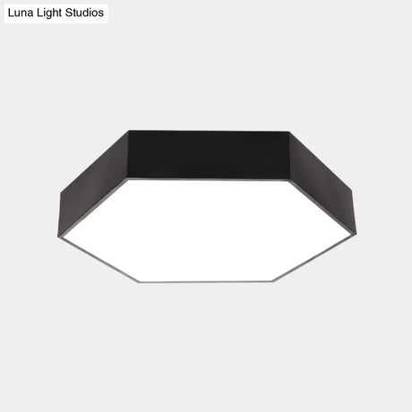 Minimalist Geometric Metal Led Ceiling Mount Light For Offices