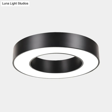Minimalist Geometric Metal Led Ceiling Mount Light For Offices