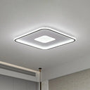 Minimalist Glow: Nordic Aluminum Rectangular Led Flush Ceiling Light For Contemporary Living Rooms
