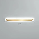 Minimalist Gold Led Ceiling Light For Bedroom - Acrylic Flush Mount Fixture / 31.5’ White