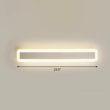 Minimalist Led Bar Vanity Light For Bathroom - White Acrylic Wall Mount / 23.5 Third Gear