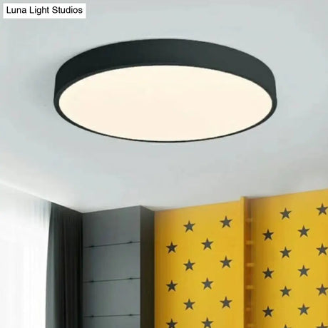 Minimalist Led Flush Mount Ceiling Light Fixture With Acrylic Chandelier Accent For Bedroom
