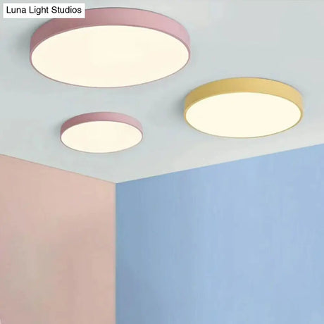 Minimalist Led Flush Mount Ceiling Light Fixture With Acrylic Chandelier Accent For Bedroom
