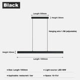 Minimalist Led Long Bar Pendant Light for Dining Room Kitchen 100cm / Cold White pendant Light