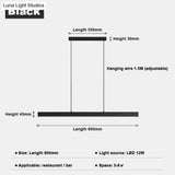 Minimalist Led Long Bar Pendant Light for Dining Room Kitchen pendant Light