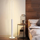 Minimalist Led Reading Floor Lamp In Acrylic Tubular Design - Black/White/Gold Warm/White Light