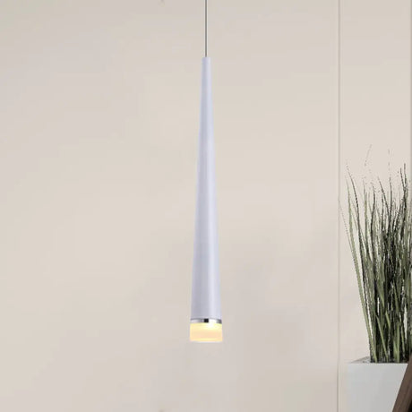 Minimalist Led Tapered Ceiling Light In White/Black With 3 Color Options White / Warm