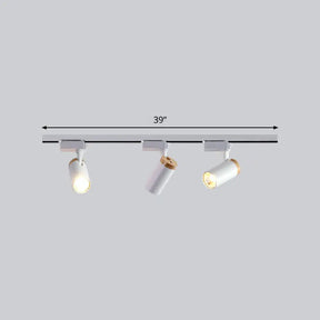 Minimalist Metal Led Track Lamp - Tube Shape For Bedroom Ceiling Lighting 3 / White