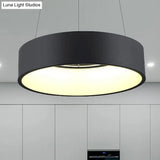 Minimalist Metal Ring Integrated Led Pendant Light - 3 Size & Color Options For Dining Room