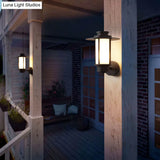 Minimalist Metal Wall Mounted Light - 1 Bulb Coffee Sconce Lamp For Gardens