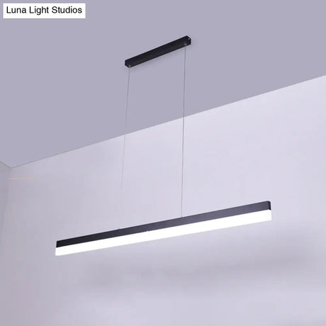 Minimalist Rectilinear Acrylic Led Pendant Light In Warm/White - Available 3 Length Options