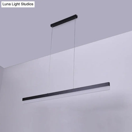 Minimalist Rectilinear Acrylic Led Pendant Light In Warm/White - Available 3 Length Options