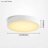 Minimalist Round Flush Mount Ceiling Lighting Fixture - 1 Light Aluminum