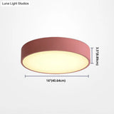Minimalist Round Flush Mount Ceiling Lighting Fixture - 1 Light Aluminum