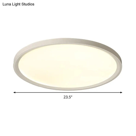 Minimalist White Disc Flush Light - Super Thin Acrylic Led Ceiling Lamp 16’/19.5’/23.5’ Dia