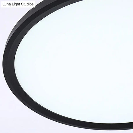 Minimalistic Acrylic Pendant Led Ceiling Light With Hanging Rod – Flat Shade Diner Lighting