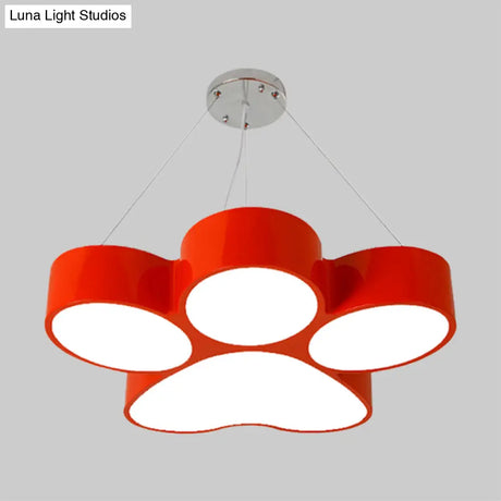 Minimalistic Led Acrylic Hanging Ceiling Light For Playing Room - Yellow/Blue/Green