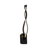 Minimalistic Metal Led Stairway Sconce In Warm/White Light - Black/White