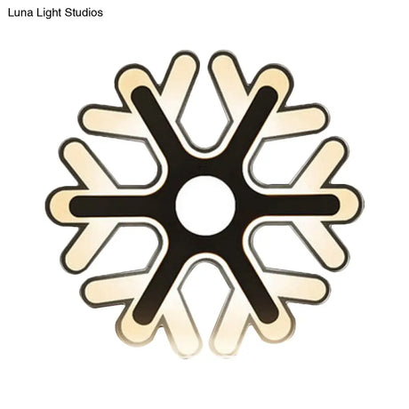 Minimalistic White Acrylic Led Wall Lamp For Bedroom - Diamond Twig Flower Design