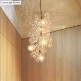 Modern 3/5-Light Gold Pendant Chandelier With Clear Glass Ideal For Living Room