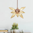 Modern 9/12-Head Amber Glass Diamond Chandelier Pendant Light In Rose Gold – Ideal For Living